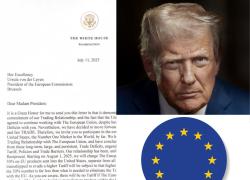 Ue, arrivata lettera dazi di Trump, dal primo agosto tariffe 30%, tycoon: "Raddoppieranno in caso di ritorsioni", von der Leyen: "Pronte contromisure"