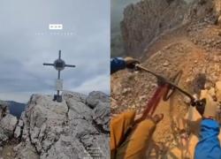 L'ultimo VIDEO del biker Andreas Tonelli prima dell'incidente mortale, l'arrivo in cima al precipizio accanto a una croce