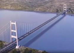 Il rendering del Ponte sullo Stretto di Messina lungo 3,6km: due torri di 399m di altezza, 3 corsie stradali per senso di marcia, 2 binari ferroviari con marciapiedi - VIDEO