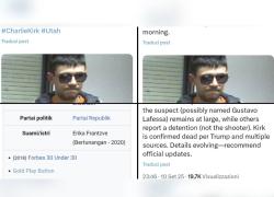"Il nome dell'attentatore di Charlie Kirk è Gustavo Lafessa", la bufala nata da un gioco di parole "su Twitter Calcio" e ripresa da Grok e Wikipedia