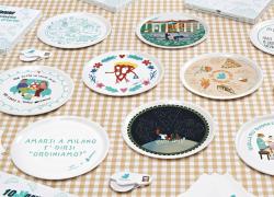 Deliveroo celebra i 10 anni a Milano con piatti da pizza illustrati da 10 artisti che raccontano il legame tra città e food delivery