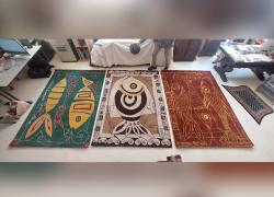 "Mediterraneo terra mia", a Roma la mostra di Nino Ventura negli spazi della Strati d'Arte Gallery: tappeti unici e coinvolgenti
