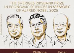Premio Nobel per l'Economia 2025 a Joel Mokyr, Philippe Aghion e Peter Howitt per "aver spiegato la crescita economica guidata dall'innovazione"