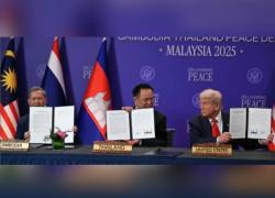 Malesia, Cambogia e Thailandia firmano l’accordo di pace in presenza di Trump, tycoon: “Faremo affari con entrambi i Paesi”