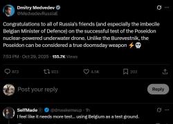 Russia, ministro Francken accende la miccia: "Se Putin attacca, spazzeremo via Mosca", Medvedev risponde dandogli dell'imbecille: "Belgio sparirebbe"