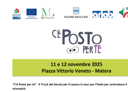 Sviluppo Lavoro Italia a Matera con la campagna “C’è Posto per Te”