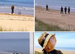 Covid, quando durante lockdown 2020 polizia francese provò a multare un fantoccio travestito da pescatore su spiaggia Cabourg: "Violava confinamento"