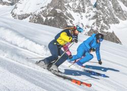 Courmayeur, dislivello di oltre 1.500 metri e innevamento programmato che copre l’80% del comprensorio; Scuola di Sci Monte Bianco festeggia 90 anni