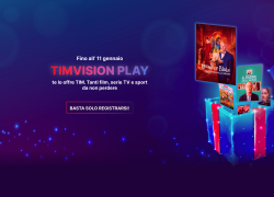 Per Natale, fino all'11 Gennaio Tim lancia i Timvision Days; streaming senza limiti a tutti con contenuti esclusivi
