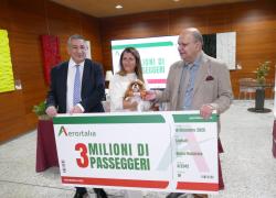Aeroitalia, 3 milioni di biglietti venduti nel 2025, festeggiato il traguardo a Cagliari
