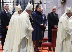 Il Re Philippe e la Regina Mathilde dei belgi presenti alle celebrazioni per gli 800 anni della cattedrale di Bruxelles