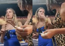 Elodie mangia insetti con la presunta fidanzata Franceska Nuredini che si lecca le dita, le due artiste "rimaste da sole in vacanza in Thailandia" - VIDEO