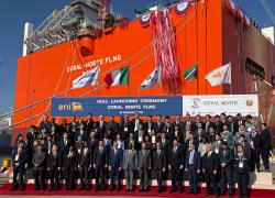 Eni, Varato in Corea del Sud lo scafo di Coral North FLNG, secondo impianto galleggiante GNL del Mozambico da 3,6 MTPA operativo entro il 2028
