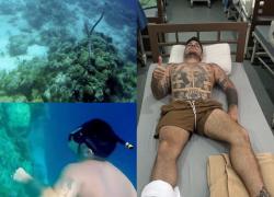 Luigi Favoloso 'morso da serpente marino velenoso' mentre fa snorkeling nelle Filippine: "Ho sentito come un ago perforarmi la pelle" - VIDEO