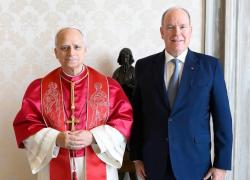 Papa Leone XIV ha ricevuto in Udienza, nel Palazzo Apostolico, S.A.S. il Principe Alberto II di Monaco