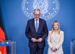 Incontro Meloni-Merz a Roma, premier "tifa" per Trump: "Spero vinca Nobel per la pace" e su Board of peace per Gaza: "Va rivisto"