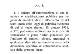 Ddl antisemitismo, il Senato adotta la proposta del leghista Romeo come testo base per la legge, sar&agrave; possibile vietare i cortei