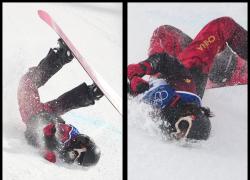 Olimpiadi 2026, la caduta della snowboarder cinese Liu Jiayu: all'atterraggio picchia testa e collo con gambe aperte attaccate alla tavola e resta immobile - VIDEO