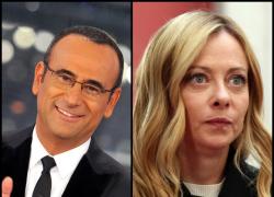 Sanremo, Conti smentisce presenza di Meloni e scherza: "Pu&ograve; venire se compra biglietto", lei: "Io al festival? Fake news divertente"