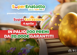 Sisal, SuperEnalotto SuperStar lanciata la SuperEstrazione; in palio 200 premi garantiti da &euro;20.000 nel concorso del 4 aprile