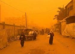 Dust Storm Sweeps Across Gaza, Worsening Hardships for Displaced Families in Tents