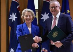 Stipulato accordo di libero scambio Ue-Australia: +33% di export europeo, via il 99% di dazi, rafforzata cooperazione bilaterale