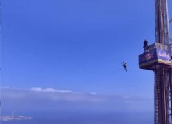 Jaan Roose attraversa lo Stretto di Messina su una fune di 3.600 km sospesa a 200 mt sul livello del mare, è il primo al mondo - VIDEO