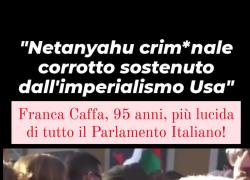 Franca Caffa, la manifestante pro-Palestina di 95 anni ripresa con il carabiniere: "Dal 25 aprile 1945 ho capito da che parte stare, Netanyahu corrotto" - VIDEO