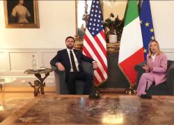 Incontro Vance-Meloni a Palazzo Chigi, la Premier dopo colloquio con vicepresidente Usa: “Faremo sforzi per una pace giusta e duratura in Ucraina” – VIDEO