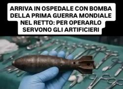 Tolosa, 24enne in ospedale con bomba a mano del 1918 nel retto, lunga 16cm e larga 4, intervenuti artificieri durante operazione &ndash; VIDEO
