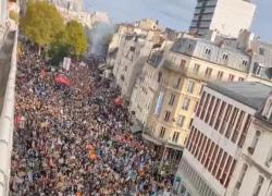Proteste a Parigi, 140mila manifestanti contro caro energia, Governo, guerra e Ue - VIDEO