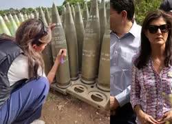 Nikki Haley firma missili israeliani col pennarello: "Eliminate Gaza, Usa amano Israele", web si scatena: "Vergognati, uccideranno civili innocenti" - VIDEO