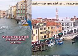 Incidente in Canal Grande a Venezia,  battello Alilaguna in avaria travolge due gondole e una barca: 8 persone in acqua - VIDEO