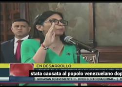 Venezuela, giuramento Delcy Rodriguez: "Rammarico e dolore per l'aggressione militare illegittima contro la nostra patria" - VIDEO