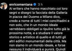 Vandali Galleria Vittorio Emanuele a Milano, Enrico Mentana ed Ezio Greggio in coro: "Grandi mer*e”