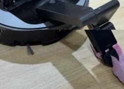 Il robot che sgombra il campo dagli indumenti abbandonati per terra