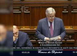 Iran, Tajani: "Paesi Golfo chiedono sostegno Italia per difesa aerea"