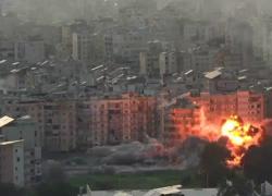 Libano, un palazzo raso al suolo da un attacco israeliano