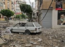 Beirut, macerie nella periferia sud dopo i raid israeliani
