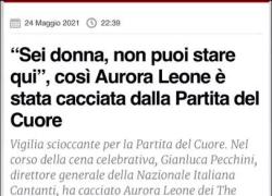Partita del cuore, Aurora Leone dei The Jackal cacciata "perché donna": video
