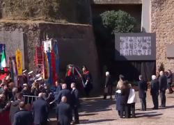 Fosse Ardeatine, Mattarella omaggia le 335 vittime dell'eccidio durante 82&deg; anniversario, Fontana: "Ricordare &egrave; un dovere" - VIDEO