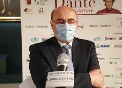 Inaugura la grande esposizione su Dante.  Brunelli:  "Il poeta scrive con gli occhi, pensa per immagini"