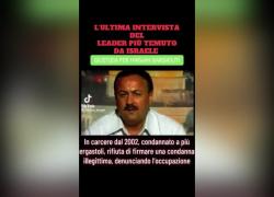 Barghouti a Santoro nel 2001: “Non si può convivere con Israele finché c’è in atto un’occupazione, scappato ad un attentato di Tel Aviv” - VIDEO
