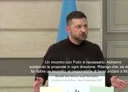 Zelensky: Un incontro con Putin è necessario, ma se propone Mosca vuol farlo fallire