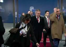 I leader europei arrivano al Consiglio Ue di Bruxelles. Tra gli altri, Meloni, Macron e Metsola