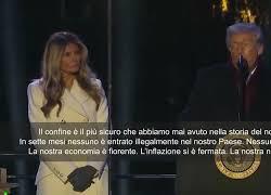 Trump accende l'albero di Natale a Washington: Stiamo lavorando per la pace