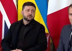 Volodymyr Zelensky incontra a Londra Keir Starmer, Emmanuel Macron e Friedrich Merz