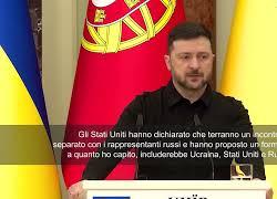 Zelensky: Gli Usa hanno proposto un formato di colloqui con Russia e Ue