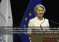 Mercosur, von der Leyen in Paraguay: Un segnale al mondo, abbiamo scelto la cooperazione