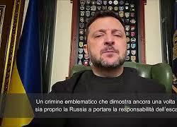Zelensky: "Attacco russo sul bus dei minatori &egrave; crimine emblematico, il male va fermato"